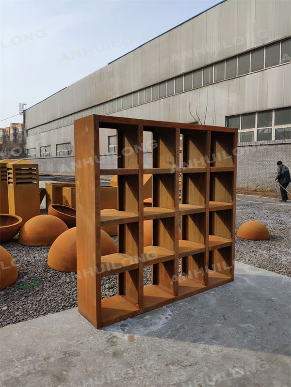 AHL CORTEN No maintenance Corten steel wood storage For Holiday Village