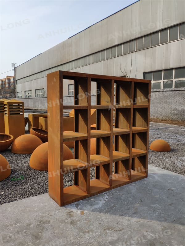 Maintenance-free corten steel wood storage For Sale