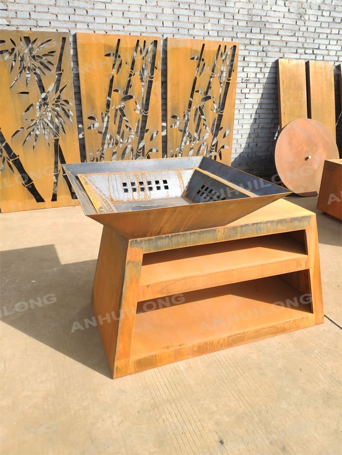 AHL cruelty-free wood fired corten bbq on sale