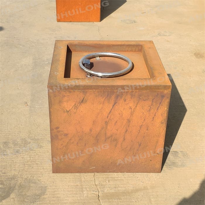 AHL decorative corten steel gas fire pit