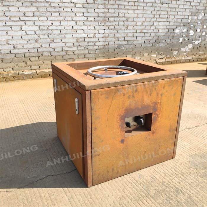 AHL decorative corten steel gas fire pit