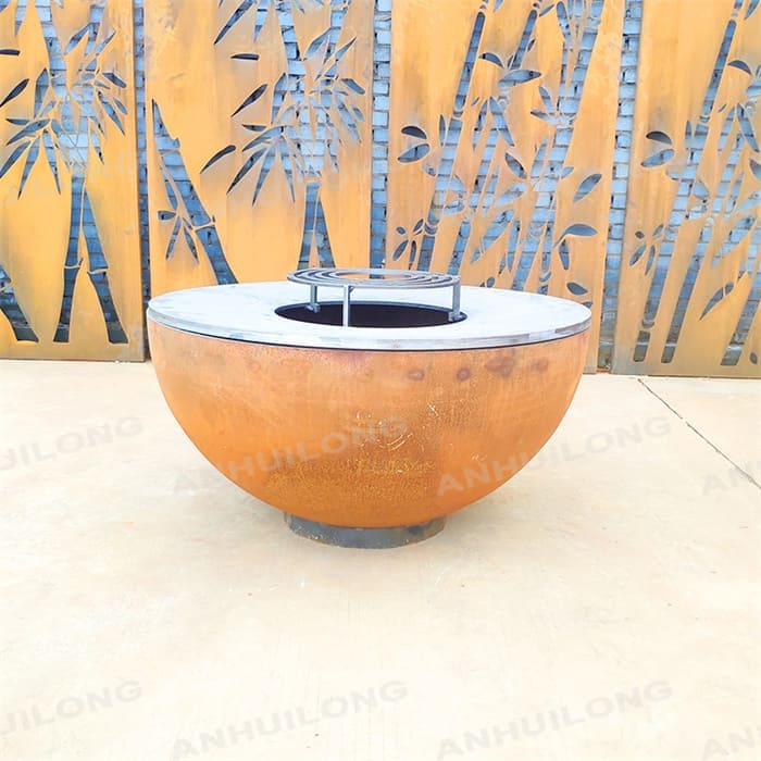 AHL beautiful corten steel bbq grill on sale