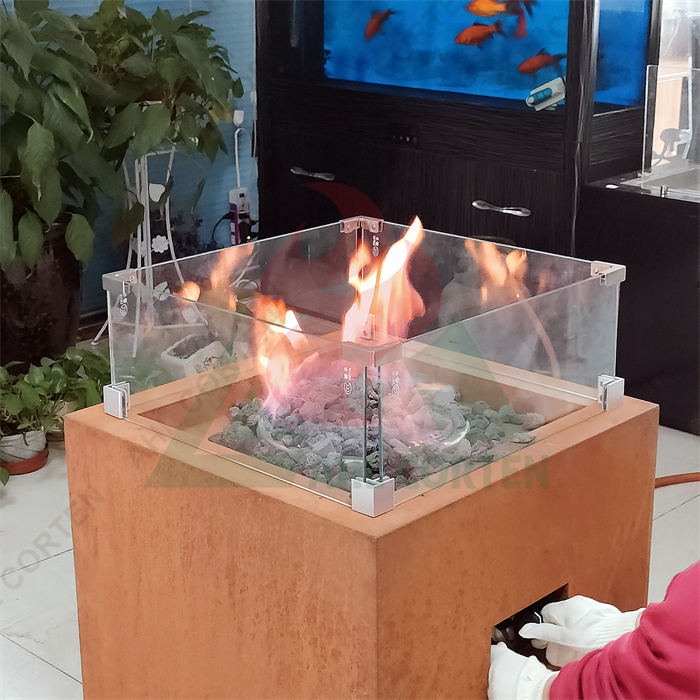 Add lava rocks to your gas fire pit