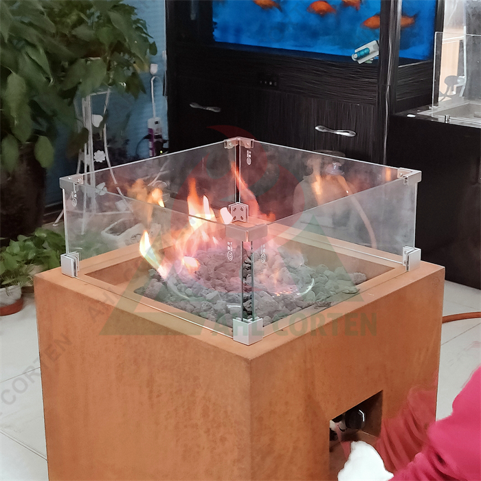 Add lava rocks to your gas fire pit