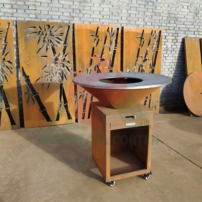 Charcoal grill outdoor corten bbq grill for sale