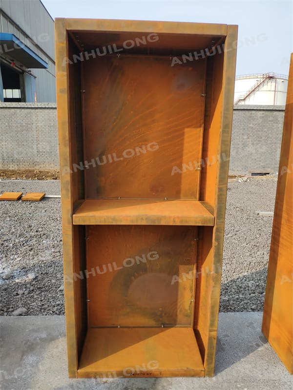 AHL CORTEN Cheap  Square corten steel wood storage for Backyard Wholesale