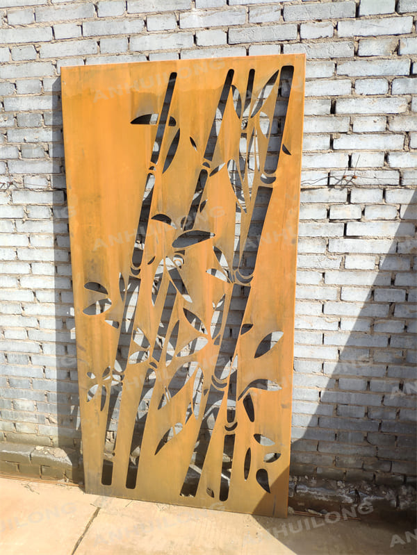 AHL CORTEN maintenance-free  Rust Bamboo Corten steel fence posts Landscape architecture company Manufacture