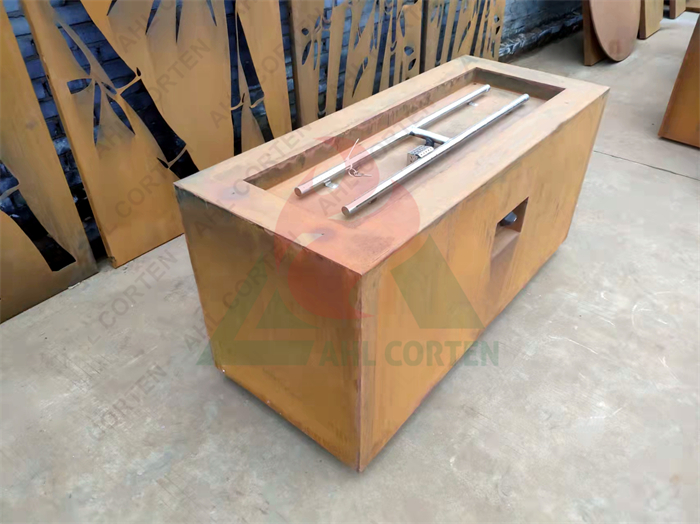 The appeal of corten steel gas fire pit