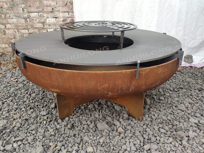 What are the advantages of corten steel bbq grill for outdoor kitchen?