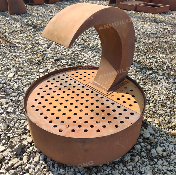 corten steel outdor water curtain fountain garden water curtain feature