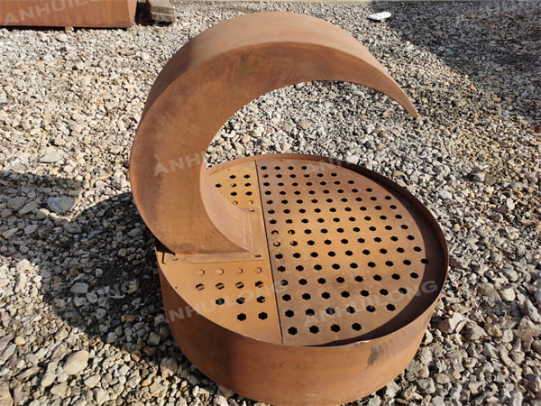 European style LED corten steel water fountain outdoor