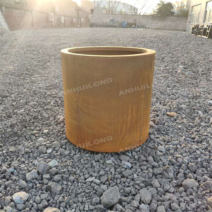 Various corten steel flower pot