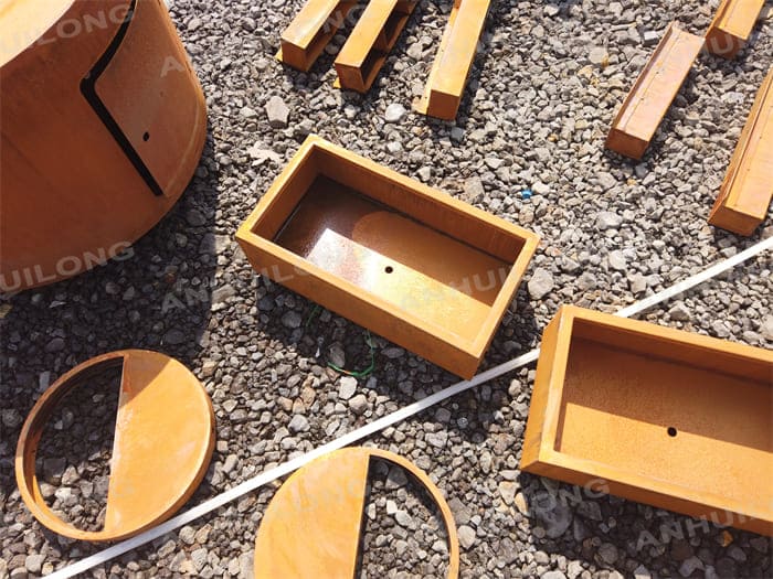 Classical Corten Steel Planter With Unique Rust-like Color