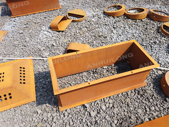 Classical Style Rust Like Color Corten Steel Planter With Different Shapes