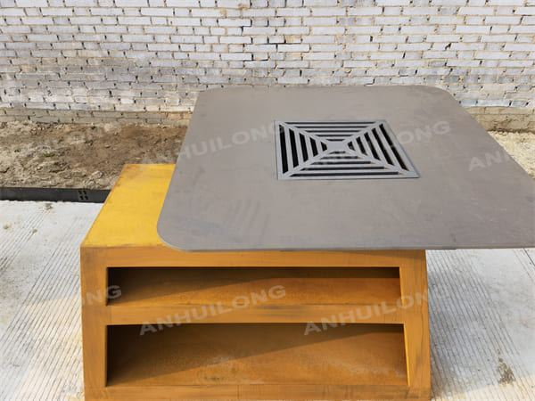 Heavy Duty Corten Grill BBQ At Terrace Oem Manufacture