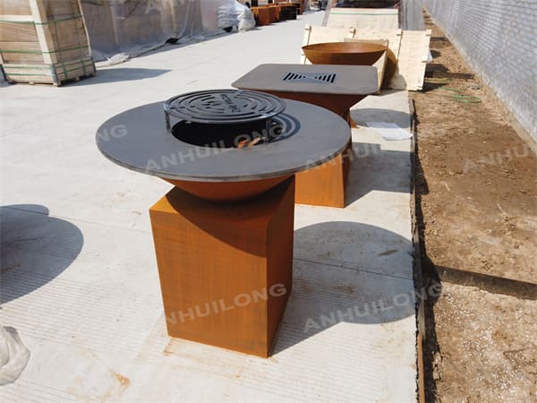 AHL STEEL high quality Corten steel  BBQ grill For hotel and restaurant
