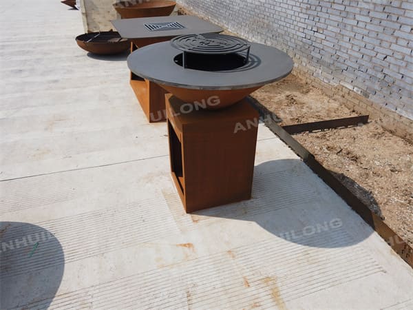 AHL STEEL high quality Corten steel  BBQ grill For hotel and restaurant