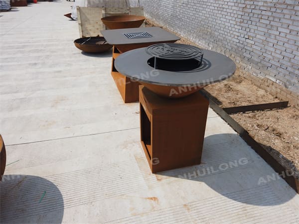 AHL STEEL high quality Corten steel  BBQ grill For hotel and restaurant