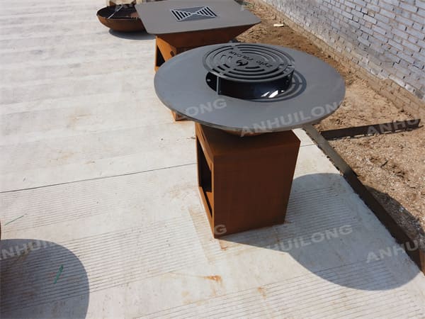 AHL STEEL high quality Corten steel  BBQ grill For hotel and restaurant
