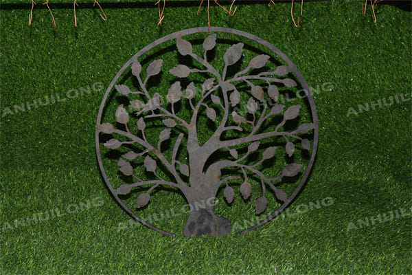 Rustic style  Decorative  Nature Style Rust Tree Wall Decor rustic garden ornaments For City Gardens Landscape
