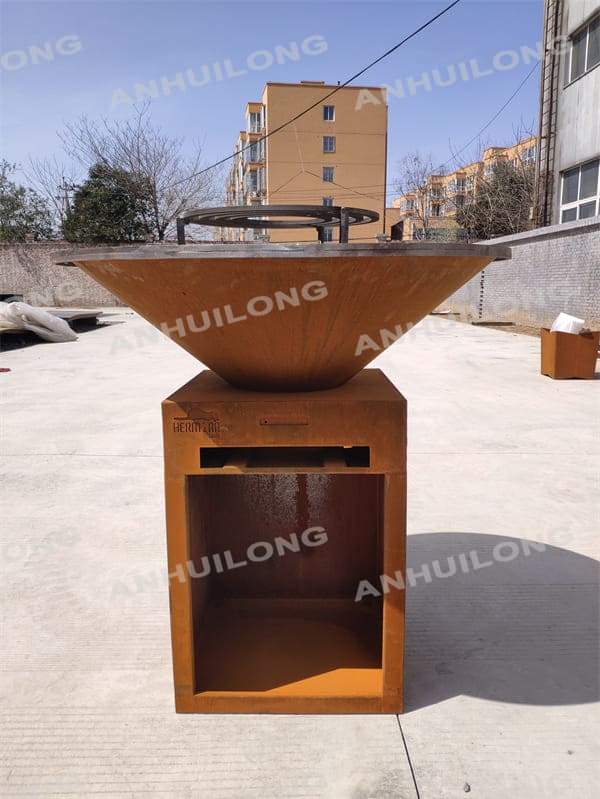 corten steel Bbq grill stove, wood burning Bbq stove for garden ,rust-like Bbq Grill for outdoor