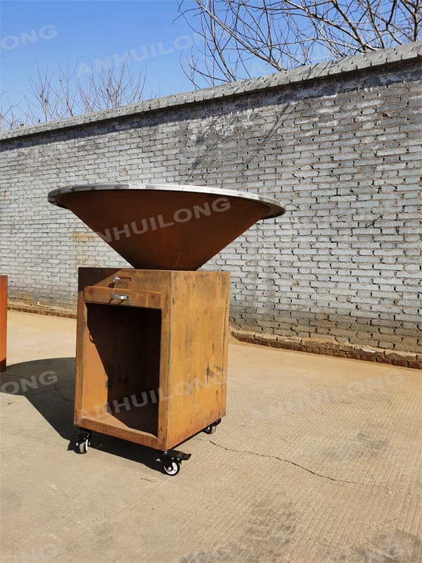 No Maintenance Corten Barbecue Square Charcoal barbeque grill  Barbecue For Outdoor Entertainment