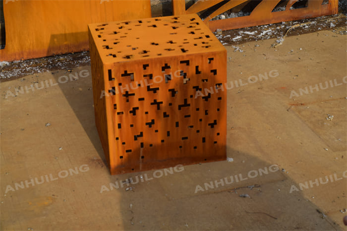 Popular Corten Steel Garden Lights With Beautiful Pattern