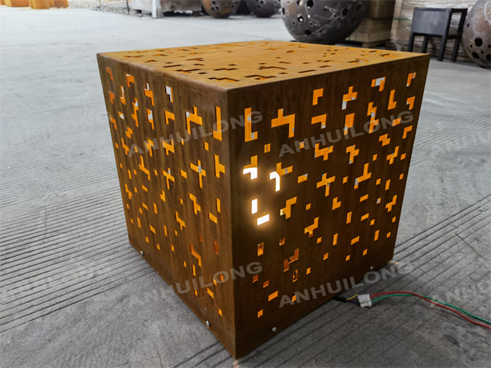 economic and durable rust corten lighting bollards for Home Garden