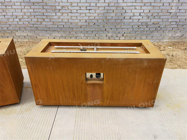 Maintenance-Free Corten Steel Gas Fire Pit For Sale