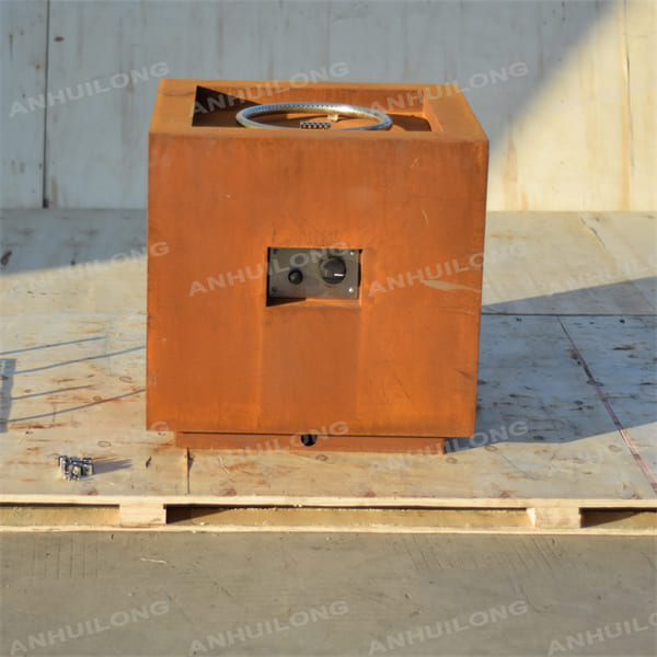 Square weathering steel utility gas furnace