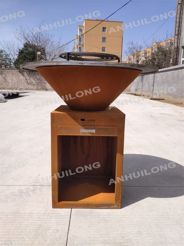 Corten steel Barbecue for home party, Rusty Barbeque Grill for garden,outdoor bbq cooking equipment for camping