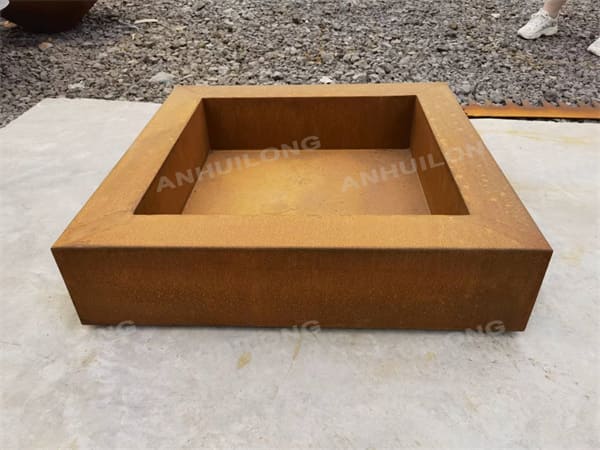 environmentally friendly corten steel flower pot No paint large outdoor planter, rust-like metal flower pot,