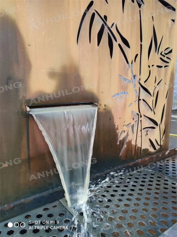 AHL STEEL high quality rusty corten steel water fountain for garden decoration