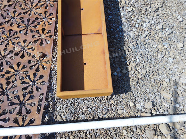 High quality corten steel planters box for city garden