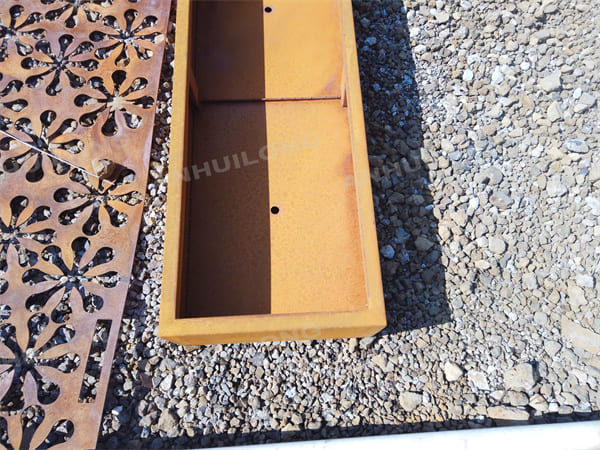 High quality corten steel planters box for city garden