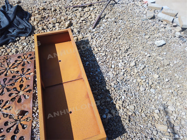 High quality corten steel planters box for city garden