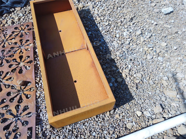 High quality corten steel planters box for city garden