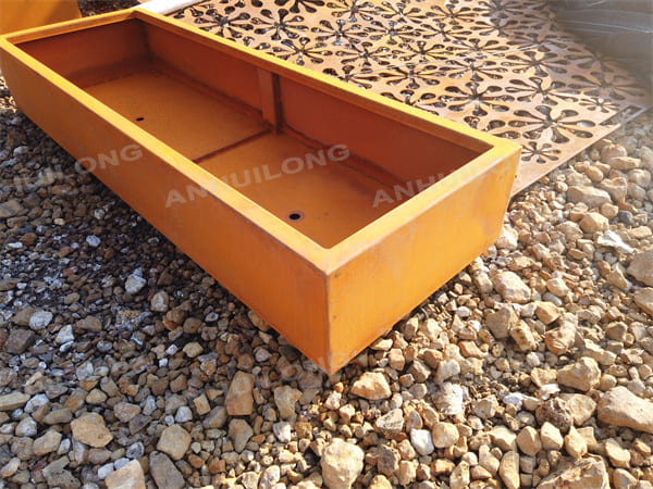 Environmental friendly corten steel planters box for city community decoration