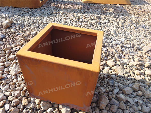 European style corten steel planters box for garden decoration