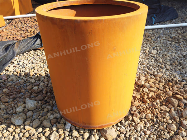 Hotel decoration used corten steel planters box