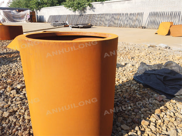 Restaurant decoration use corten steel planters box