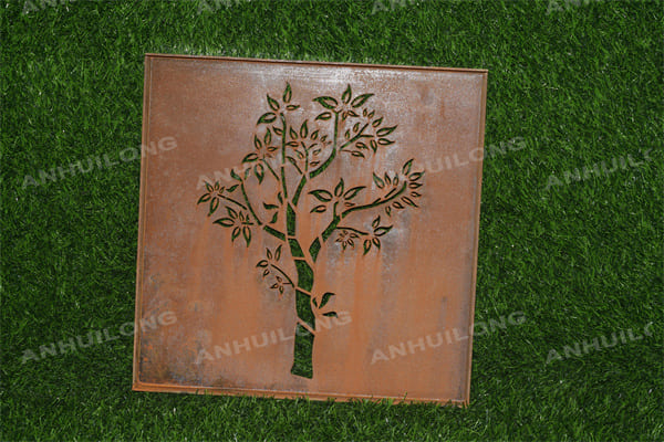 AHL STEEL rust metal cutting art for villa decoration