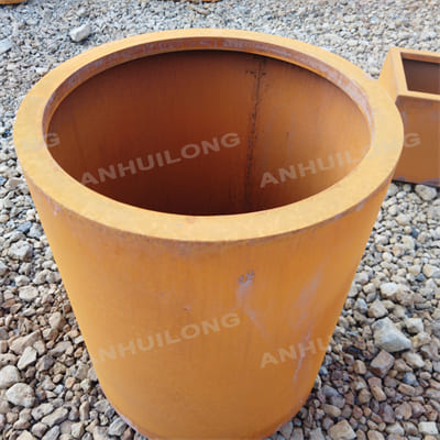 Attractive durable corten steel planter