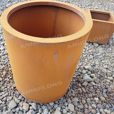 Attractive durable corten steel planter