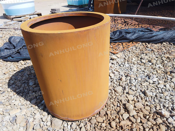 AHL corten steel planter pot for garden decoration