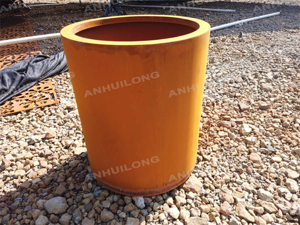 AHL corten steel planter pot for garden decoration
