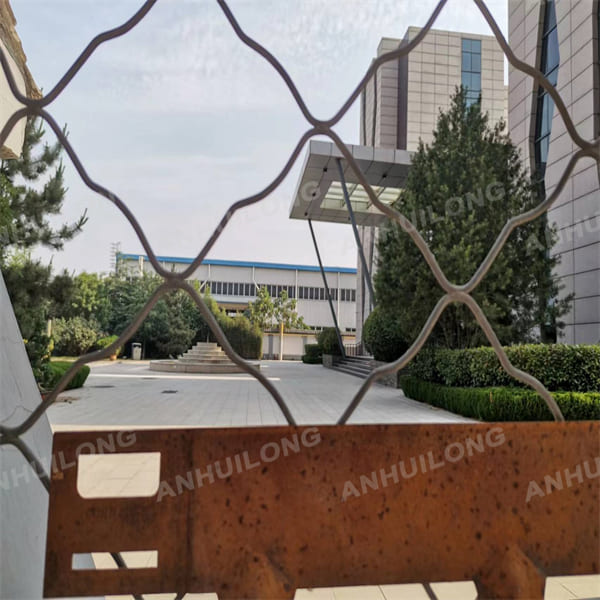 Decorative rusted steel garden edging for landscaping