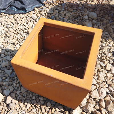 Durable outdoor large corten steel planter