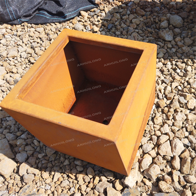 Durable outdoor large corten steel planter