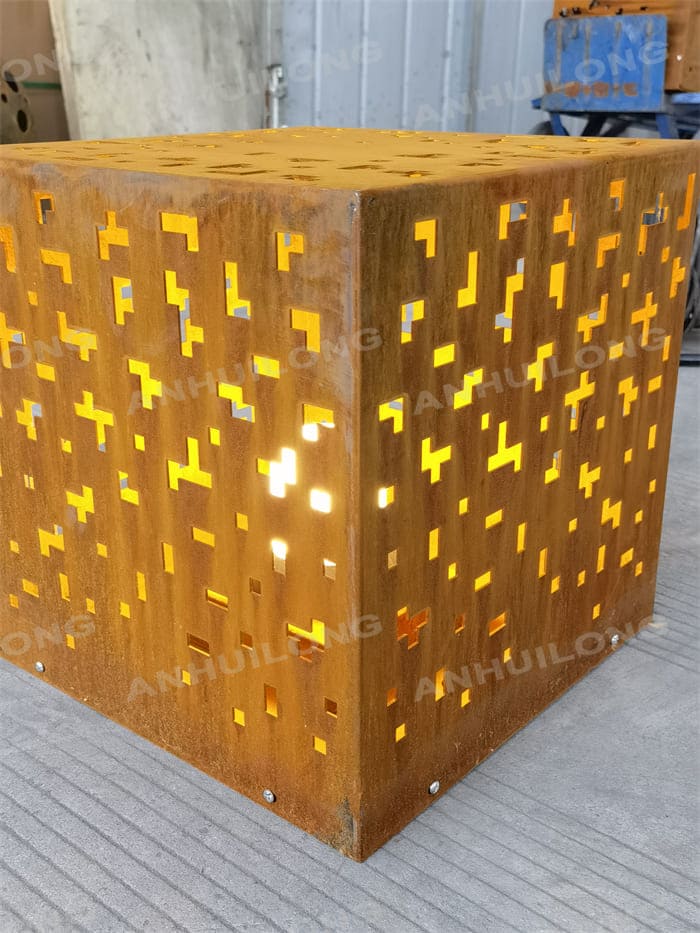 Unique Copper Color Outdoor Corten Steel Light Bollards